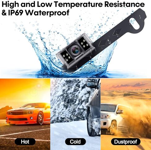 LeeKooLuu Backup Camera Mirror Plug and Play - Easy Set up Clear Image Color Night Vision Rear View Mirror Kit DIY Guide Lines Waterproof HD 1080P 4.3" Monitor with for Car/Truck/SUV/Minivan LK1 in Kuwait