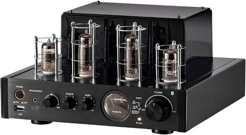 Monoprice Stereo Hybrid Tube Amplifier 2019 Edition, 25 Watt with Bluetooth 2.1 + EDR, Wired RCA, Optical, Coaxial, and USB Connections, and Subwoofer Out in Saudi Arabia