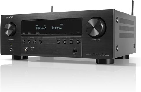 Denon AVR-S970H 8K Ultra HD 7.2 Channel (90Watt X 7) مستقبل AV موديل 2022 - مصمم للألعاب وبث الموسيقى والصوت والفيديو ثلاثي الأبعاد، Alexa + HEOS، أسود (متجدد) in Saudi Arabia