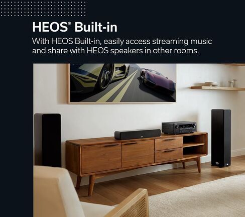 Denon AVR-S970H 8K Ultra HD 7.2 Channel (90Watt X 7) مستقبل AV موديل 2022 - مصمم للألعاب وبث الموسيقى والصوت والفيديو ثلاثي الأبعاد، Alexa + HEOS، أسود (متجدد) in Saudi Arabia