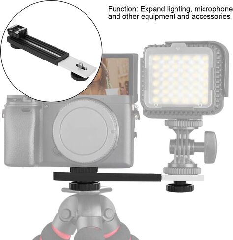 125 دعامة توسيع للكاميرا من سبائك الألومنيوم العالمية قابلة للتعديل مع دعامة حامل للكاميرا بمايكروفون in Kuwait