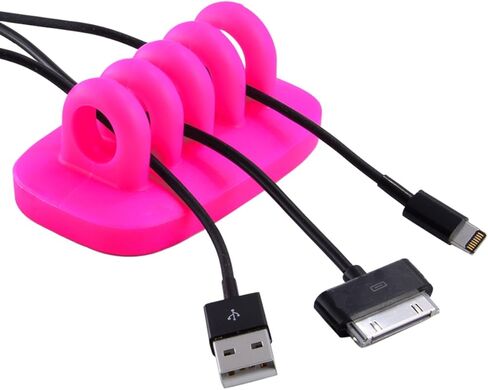 Cable Clip Holder Weighted Desktop Cord Management Fixture (Black) in Kuwait