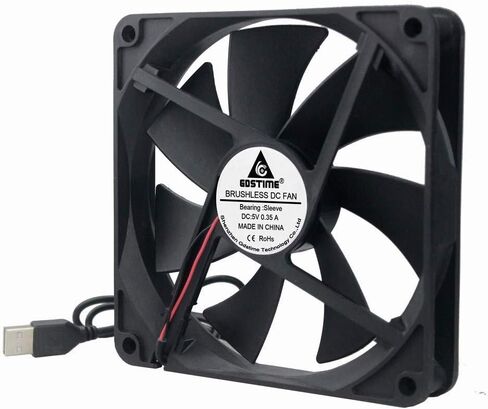 GDSTIME Slim 80mm x 15mm USB Fan 5V 3 Speed Control DC Brushless Cooling in Kuwait