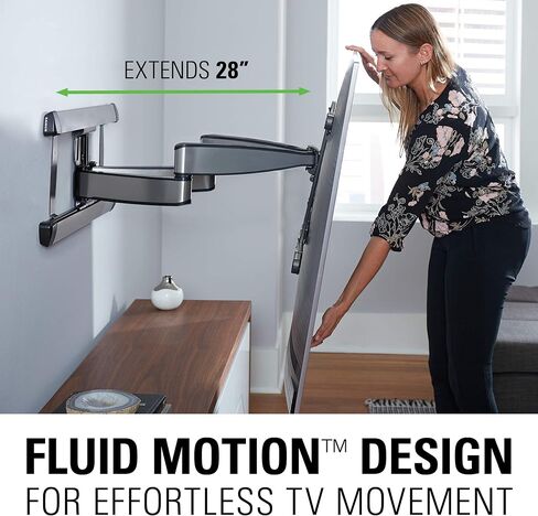 Sanus Premium Full Motion TV Wall Mount for TVs Up to 90" - Stainless Steel Finish with Smooth Extension, Swivel & Tilt in Saudi Arabia