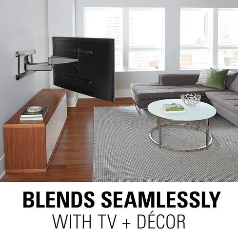 Sanus Premium Full Motion TV Wall Mount for TVs Up to 90" - Stainless Steel Finish with Smooth Extension, Swivel & Tilt in Saudi Arabia