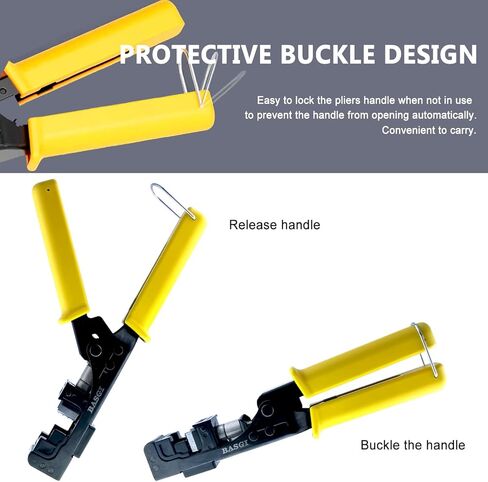 أداة إنهاء BASGI 90° RJ45 لمقبس حجر الزاوية RJ45، متوافقة مع مقابس Cat5/Cat6، 10 بيضاء Cat6 Keystone in Kuwait