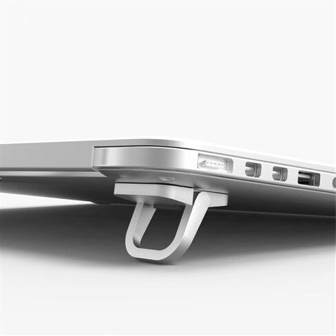 حامل لوحة المفاتيح المحمول Exdtgt، حامل كمبيوتر محمول صغير غير مرئي للوحة مفاتيح الكمبيوتر المكتبي وحامل الكمبيوتر المحمول MacBook من الألومنيوم (قطعتان) (أسود) in Kuwait