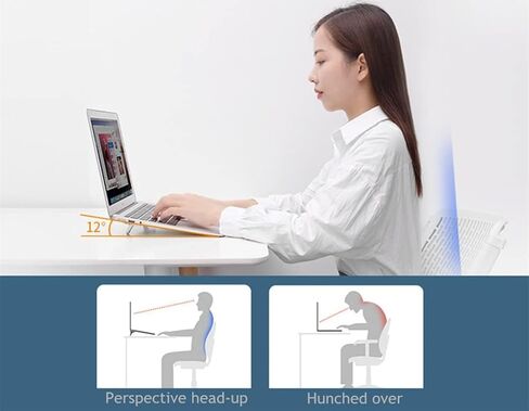 حامل لوحة المفاتيح المحمول Exdtgt، حامل كمبيوتر محمول صغير غير مرئي للوحة مفاتيح الكمبيوتر المكتبي وحامل الكمبيوتر المحمول MacBook من الألومنيوم (قطعتان) (أسود) in Kuwait