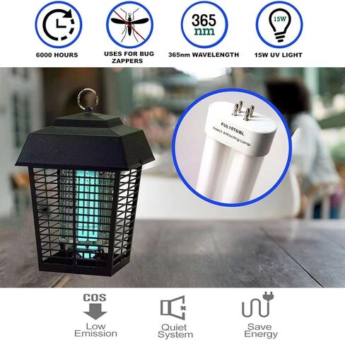 7.7 بوصة Flowtron BF35 لمبة بديلة 15 وات لـ BK-15D ستينغر FP15 TZ15 Hemiua T6 UVA الضوء الأسود in Kuwait