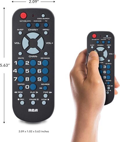 RCA Remote Control with 4 Functions,Black in Saudi Arabia