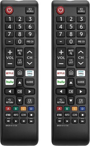 【Pack of 2】 BN59-01315A Replacement for All Samsung TV Remote, Replacement Compatible for All LED LCD HDTV QLED SUHD UHD 4K 3D TU-7000 Series Smart Samsung TVs Remote in Saudi Arabia