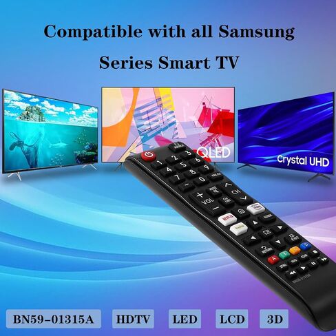 【Pack of 2】 BN59-01315A Replacement for All Samsung TV Remote, Replacement Compatible for All LED LCD HDTV QLED SUHD UHD 4K 3D TU-7000 Series Smart Samsung TVs Remote in Saudi Arabia