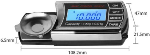 Vanki 1 قطعة مقياس خرطوشة رقمية مقياس رقمي صغير مع LCD الخلفية قياس الضغط قوة القرص الدوار القلم 0.01 جرام تتبع in Kuwait