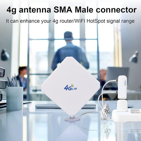 هوائي 4G LTE هوائي SMA 35dBi هوائي عالي الكسب مع كوب شفط مزدوج Mimo SMA ذكر موصل 3G/GSM WiFi إشارة معززة لهواوي موبايل هوت سبوت 4G LTE راوتر مودم إلخ in Kuwait