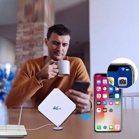 هوائي 4G LTE هوائي SMA 35dBi هوائي عالي الكسب مع كوب شفط مزدوج Mimo SMA ذكر موصل 3G/GSM WiFi إشارة معززة لهواوي موبايل هوت سبوت 4G LTE راوتر مودم إلخ in Kuwait