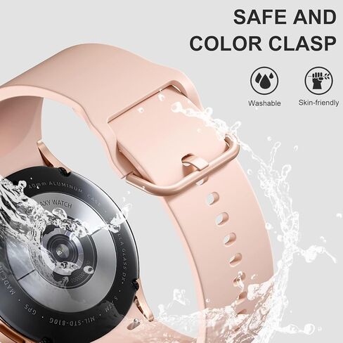 Lerobo 5 حزم بدون فجوة العصابات متوافقة مع Galaxy Watch 6/5/4 Band/Watch 5 Pro Band/Galaxy Watch 4 Band، 20 مم حزام رياضي من السيليكون الناعم لساعة Samsung 5&4 Bands/Watch 4 Classic Bands النساء والرجال in Kuwait