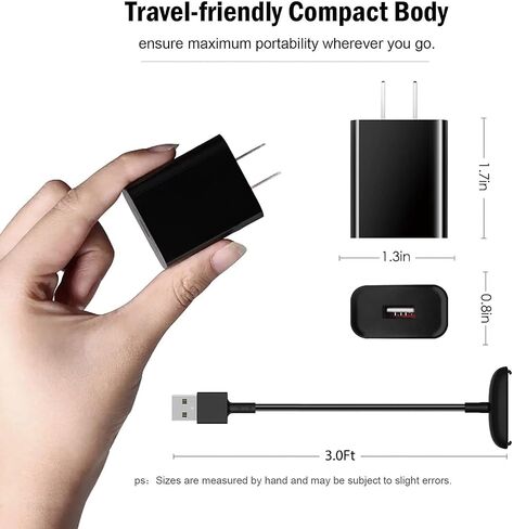 WZHENB Fast Wall Charger for Fitbit Sense & Versa 3 Versa 4 Replacement USB Charging Cable Cord for Fitbit Sense 2/Fitbit Sense/Fitbit Versa 4/Versa 3 Smartwatch Charger Dock USB Cable Cord in Saudi Arabia
