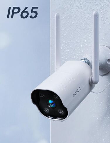 GNCC Outdoor Camera, 2K Cameras for Home Security Outside, Home Security Cameras, Motion Detection, Night Vision, 24/7 Recording, 2 Way Audio, Waterproof, Cloud & Local, Plug-in, APP Control in Kuwait