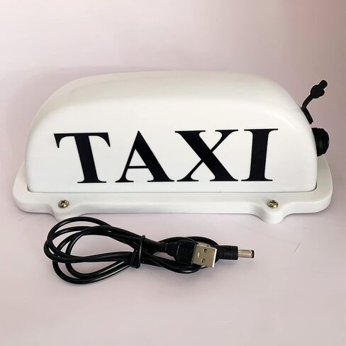 USB Rechargeable Battery Taxi Top Light Roof Taxi Sign with Magnetic Base Waterproof Taxi Dome Light in Saudi Arabia