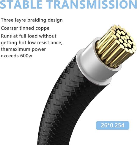 SYBECHATF RTX 4090 4080 4070TI 16Pin(12+4) to 4x8Pin PCI-E 5.0 Sleeved Extension Cable,12Pin to 4x8Pin Compatible 4090 4080 4070TI Series and RTX3090ti,14inch with Cable Combs (16AWG/Black) in Kuwait