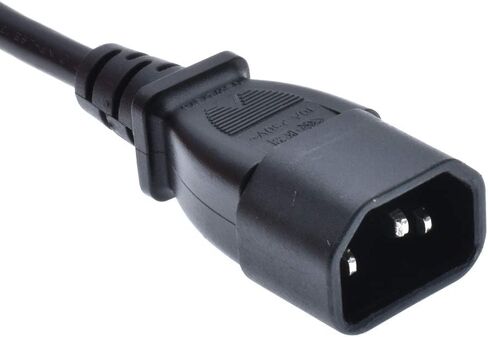 Toptekits C14 to C5 Power Plug Cable,IEC 320 C14 Male to C5 Female Adapter Cable(1ft) in Kuwait