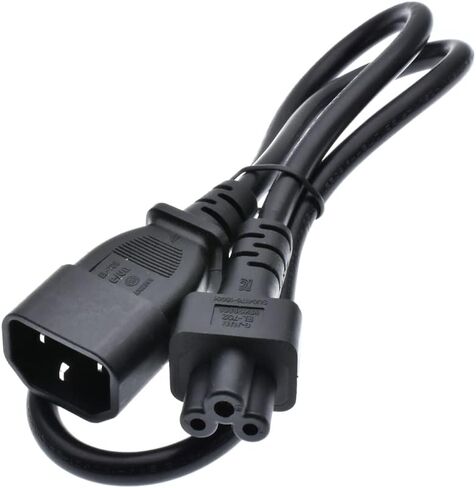 Toptekits C14 to C5 Power Plug Cable,IEC 320 C14 Male to C5 Female Adapter Cable(1ft) in Kuwait