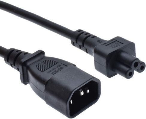 Toptekits C14 to C5 Power Plug Cable,IEC 320 C14 Male to C5 Female Adapter Cable(1ft) in Kuwait