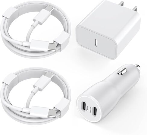 [معتمد من MFi] شاحن سيارة سريع لجهاز iPhone 15، محول شاحن سيارة سريع USB C مزدوج بقدرة 40 وات + 2 كابل USB C + شاحن PD بقدرة 20 وات لشاحن iPhone سريع الشحن لهاتف iPhone 15/15 Plus/15 Pro/15 Pro Max، iPad Pro in Kuwait