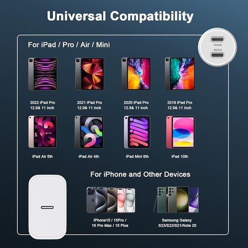 [معتمد من MFi] شاحن سيارة سريع لجهاز iPhone 15، محول شاحن سيارة سريع USB C مزدوج بقدرة 40 وات + 2 كابل USB C + شاحن PD بقدرة 20 وات لشاحن iPhone سريع الشحن لهاتف iPhone 15/15 Plus/15 Pro/15 Pro Max، iPad Pro in Kuwait