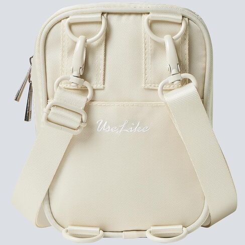 حقيبة كروس بودي من Uselike للنساء للسفر، حقيبة ظهر فاني متعددة الأوضاع مع شريطين قابلين للتعديل 1.5 لتر (كاكي فاتح) in Kuwait