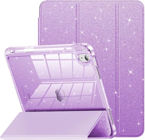 INFILAND Glitter Case for iPad A16 11th/10th Generation 11/10.9 Inch | 2025/2022 Sparkly Clear Cute Protective Cover Back with Pencil Holder For Kids Girls Rose Pink in Kuwait