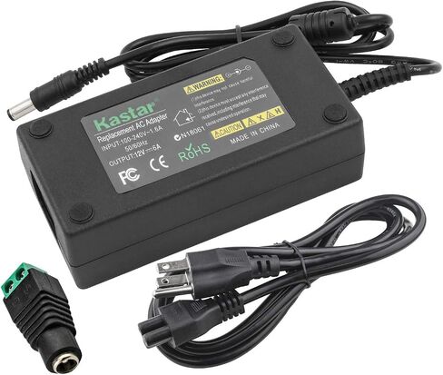 Kastar AC Adapter, Power Supply 12V 6A 72W, Tip Size 5.5 * 2.5mm for LCD Monitor, LCD TV, 5050 3528 5630 LED Strip Light, Tape Light, Rope Light, Wireless Router, ADSL Cats, Security Camera in Saudi Arabia