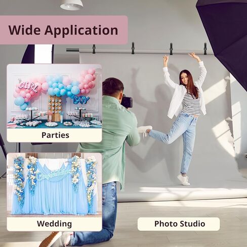 اورداي حامل خلفية محمول على شكل حرف T مقاس 8×5 قدم، نظام دعم قابل للتعديل، حامل خلفية متين للحفلات وحفلات الزفاف والتصوير الفوتوغرافي واستوديو الفيديو in Kuwait