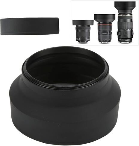 Lens Hood Shade, Rubber Metal Collapsible Lens Hood for Various Brands 77mm in Saudi Arabia