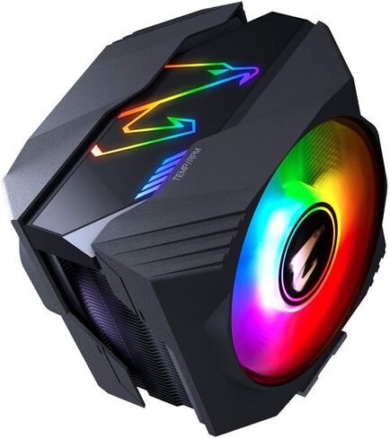 جيجابايت مبرد وحدة المعالجة المركزية ATC800 من اوروس بوظائف RGB الذكية، مراوح مزدوجة 120 ملم محسنة لتدفق الهواء العالي، 6 اضعاف انابيب حرارية نحاسية عالية الاداء، اقصى مساحة للسطح، تقنية اللمس المباشر in Saudi Arabia