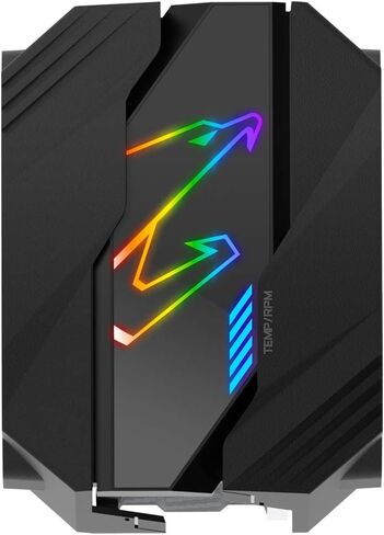 جيجابايت مبرد وحدة المعالجة المركزية ATC800 من اوروس بوظائف RGB الذكية، مراوح مزدوجة 120 ملم محسنة لتدفق الهواء العالي، 6 اضعاف انابيب حرارية نحاسية عالية الاداء، اقصى مساحة للسطح، تقنية اللمس المباشر in Saudi Arabia