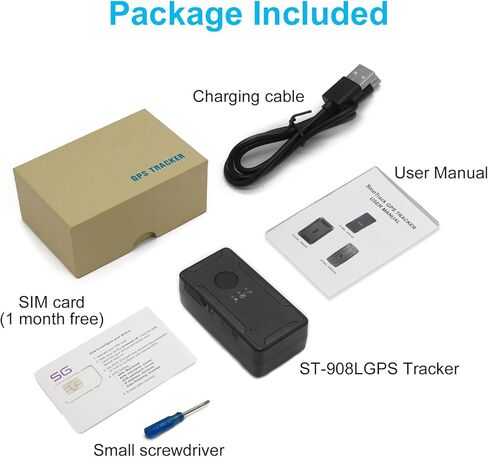 SinoTrack 4G GPS Tracker جهاز تعقب GPS مغناطيسي للمركبة في الوقت الحقيقي تنبيه مخفي GPS محدد عمر بطارية قوي مع زر SOS جهاز موقع مقاوم للماء لجميع السيارات والدراجات النارية والشاحنات ST-908L in Kuwait