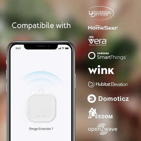 موسع نطاق Z-Wave Hub - موسع نطاق Aeotec 7 - يعمل على تحسين الأداء ونطاق محور Z-Wave الخاص بك - SmartThings، Hubitat، Alarm.com، Ring، والمزيد - Gen7 (حزمة واحدة) in Kuwait