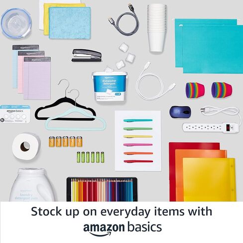 Amazon Basics 5 أرفف قابلة للتعديل، وحدة أرفف تخزين شديدة التحمل (سعة تحميل 350 رطلاً لكل رف)، رف سلكي منظم من الفولاذ، أسود، 36 بوصة طول × 14 بوصة عرض × 72 بوصة ارتفاع in Kuwait