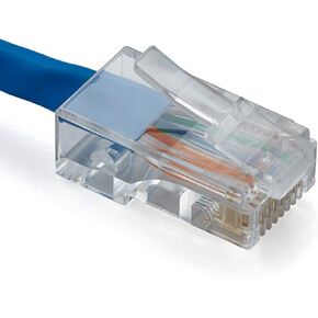 trueCABLE Cat6/6A RJ45 Connectors, Staggered, Unshielded (UTP) Modular Plug, UL Listed, Load Bar, Gold Plated 3 Prong 8P8C, 100 Pieces