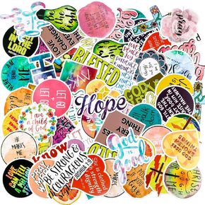100 Pieces Inspirational Stickers Faith Stickers Faith Wisdom Words Decals Stickers Verse Motivational Stickers for Water Bottle Car Skateboard Laptop Luggage in Saudi Arabia