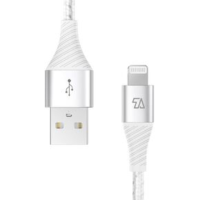 كابل Teleadapt Lightning إلى USB، كابل مرن لنقل البيانات ومزامنة البيانات [معتمد من MFi] بطول 6 أقدام 2.4 أمبير/ 480 ميجابت في الثانية متوافق مع iPhone 13 Mini Pro Max SE 11 Xs Max XR X 8 7 6 Plus 5S in Kuwait