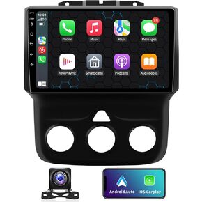 راديو ستيريو للسيارة اندرويد 13 لسيارة دودج رام 1500 2500 3500 2013-2018، طقم تركيب راديو بديل دي اس بي ستيريو تلقائي (4GB+32GB) كاربلاي لاسلكي واندرويد اوتو جي بي اس (يناسب فقط التيار المتردد اليدوي) in Kuwait