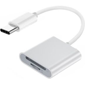 NFHK USB 2.0 Type C USB-C to TF Micro SD SDXC SDHC Card Reader Adapter Compatible with MacBook Laptop Tablet Phone