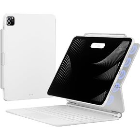 Mytrix iPad Pro Case 12.9 inch Compatible with Magic Keyboard & Smart Keyboard Folio, Magnetic Slim Cover with Pencil Holder for 2018-2022 iPad Pro 12.9" 3rd-6th Gen (Keyboard Not Included)-White in Kuwait