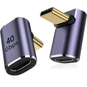 STEZHOU USB C Adapter 2 Pack, Type C Female to Female Adapter Extender Support 100W Fast Charging 40Gbps Data Transfer 8K@60Hz Video Output for Laptop, Tablet, Mobile Phones