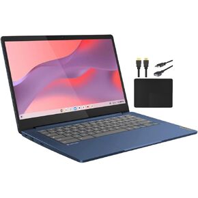 Lenovo 2023 أحدث شاشة لمس FHD مقاس 14 بوصة Slim 3 Chromebook Business Student، معالج MediaTek Kompanio 520 ثماني النواة، ذاكرة الوصول العشوائي 4 جيجابايت، 64 جيجابايت eMMC، WiFi 6، نظام تشغيل Chrome + كابلات Marxsol، أزرق هابي in Saudi Arabia