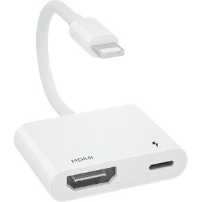 LXJADAP HDMI Adapter for iPhone to TV,1080p Digital AV Adapter for iPhone(No Need Power) Plug and Play, Compatible with iPhone 14/13/12/11/X/8/7/iPad-Support iOS 16 in Kuwait