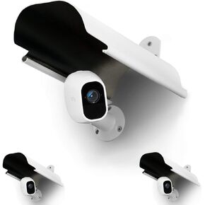 2 Pack Universal Sun Rain Shade Camera Cover Shield,Protective Roof for Outdoor Dome, Bullet Cameras,for Blink,Eufy,Arlo,WyzeCam,Nest,Ring,SimpliSafe,Kasa,Aluminum Alloy Material-Black