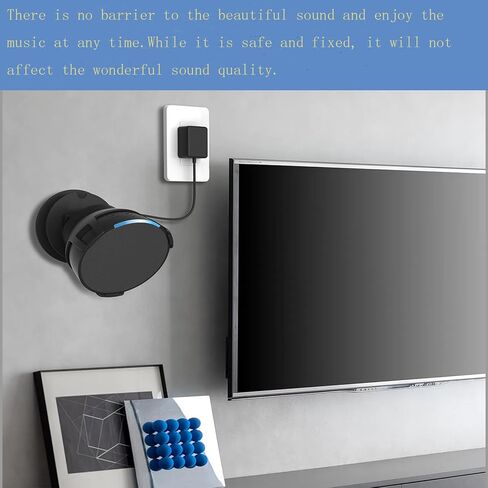 AdteMp متوافق مع حامل Echo Pop، Echo Pop المثبت على الحائط مع إدارة الكابلات المتكاملة، حامل حامل Echo Pop، رف ملحقات مكبر الصوت (أبيض) in Kuwait